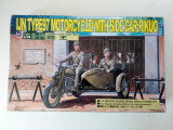 Set macheta motocicleta militara IJN TYPE97 Motorcycle with sude car: RIKUO 1/35