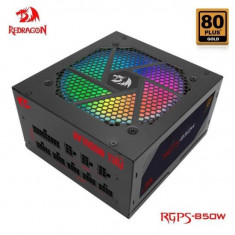 Sursa full modulara Redragon RGPSG850W 850W iluminare RGB foto