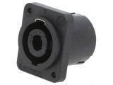 Speakon Panou 4 Pol Negru, Neutrik