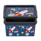 Cutie depozitare jucarii cu capac, Plastic, 19x16, 5x9, 5 cm, 2.5L, ConceptSeller