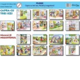 Set Planse povesti: Capra cu trei iezi (9 planse A3), Pacala si negustorul (9 planse A3)