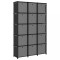 Gossi raft expunere 15 cuburi, cutii, negru, 103x30x175,5 cm, textil