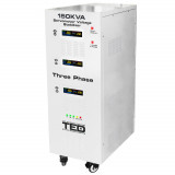 Stabilizator trifazat 242V-520V 106KW cu ServoMotor si sinusoidala pura + ecran LCD cu valorile tensiunii, TED Electric, Oem