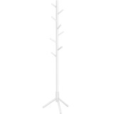 VASAGLE Cuier pentru haine, din lemn masiv, tip pom, cu 8 carlige, 175cm, alb Household NewTrend