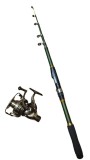 Lanseta din carbon telescopica cu mulineta de 3000nbr, 3.60m/putere 30/60g