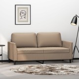 VidaXL Canapea cu 2 locuri, cappuccino, 140 cm, piele ecologică