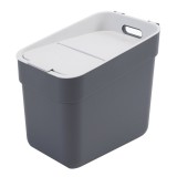 Cos gunoi Curver Ready to Collect 252021, plastic, forma dreptunghiulara, gri inchis, cu capac, 20 L