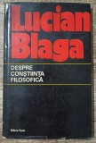 Despre constiinta filosofica - Lucian Blaga