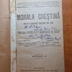 manual - morala crestina - clasa a 3-a secundara de baieti - din anul 1919