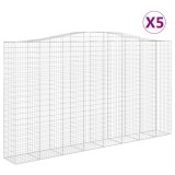 Cumpara ieftin Cosuri gabion arcuite, 5 buc, 400x50x220/240cm, fier galvanizat