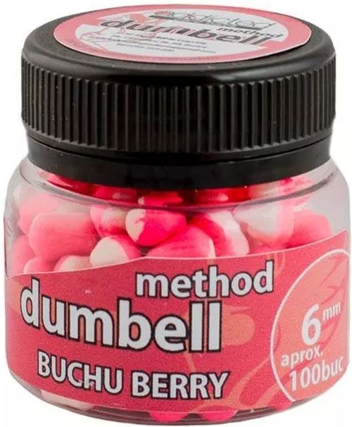 Method Dumbell Carp Baits Addicted, Buchu Berry, Roz Alb, 6mm