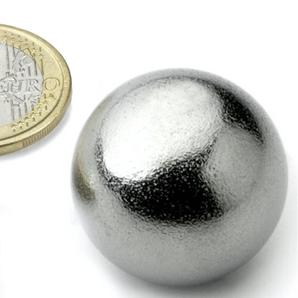 Magnet neodim sfera &Oslash;30 mm, putere 13 kg, N40