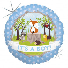 Balon Folie 45 cm It&amp;#039;s A Boy - Animalute, Holografic, Radar 36179H foto