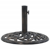 VidaXL Suport de umbrelă, bronz, 12 kg, fontă, 48 cm