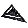 Echer multifunctional cu talpa, 90 grade, Aluminiu, Negru, 188x188x265 mm