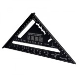 Echer multifunctional cu talpa, 90 grade, Aluminiu, Negru, 188x188x265 mm