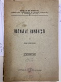 Vocalele Romanesti - Iosif Popovici, Cluj 1927, Carte Veche