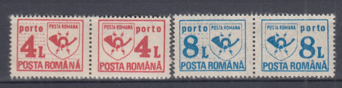 ROMANIA 1992 PORTO DUBLE SERIE MNH