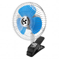 Ventilator auto Peiying, 24 V, 15.6 W, 15 cm, Albastru