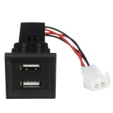 Cumpara ieftin Incarcator USB dublu cu iluminare LED albastra pentru montaj dedicat Volkswagen Transporter Caravelle T5 (2003 - 2009)