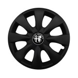 Set 4 capace roti potrivite jantelor de 15 (R15) inchi compatibile ALFA ROMEO, Model - 316 Black Edition