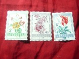 Serie - Belgia 1960 - Flora , 3 valori, Nestampilat