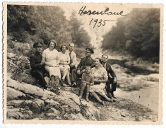 B2071 Militari romani si civili Valea Cernei Baile Herculane 1935 foto