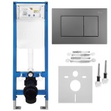 Set Cadru &Icirc;ngropat Slim 024N pentru WC cu Buton J Titan