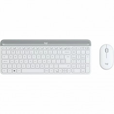 Kit tastatura si mouse LOGITECH slim MK470 OFFWHITE foto