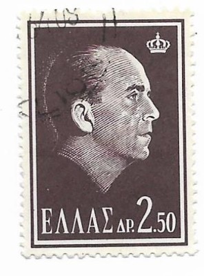 Grecia - In memoria regelui Paul - 1964, valoare obliterata foto