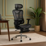 Cumpara ieftin Scaun birou ergonomic multifunctional SYYT 9519, mesh, mecanism a-sincron, suport lombar, brate 3D,150 kg, negru