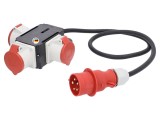 Tablou electric AS SCHWABE 5G6mm2 1,5m negru 3 prize 32A cod 60529