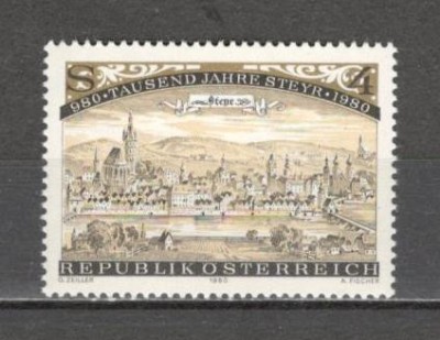 Austria.1980 1000 ani orasul Steyr-Gravura MA.933 foto