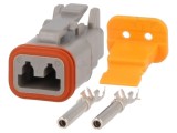 Conector cablu DT mamă 2 pini crimpat