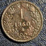 Austria 1 kreuzer 1860 B Franz Iosif
