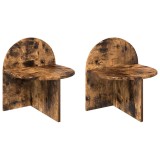 vidaXL Noptieră 2 pcs Stejar fumuriu 40 x 35,5 x 45,5 cm 8001142