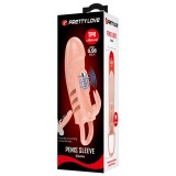 Manson / Extensie Cu Vibratii Pentru Penis Sloane, Natural, +2.5 cm, Pretty Love