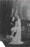 P3107N Mire și mireasă, studio Foto Arta N Ioanid, Constanța, 1927