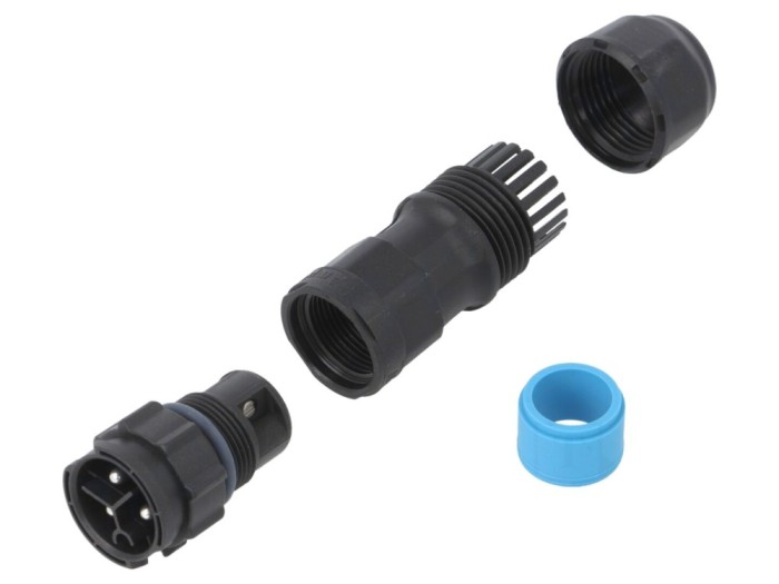 Conector circular tată 3 pini IP68