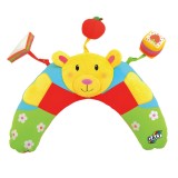 Perna interactiva pentru tummy time Ursulet cu jucarii detasabile, 40 cm