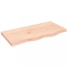 Gossi polita de perete, 80x40x(2-4) cm, lemn masiv de stejar netratat