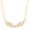 Colier realizat din aur galben de 14K - aripi de inger decorate cu zirconii transparente