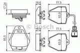 Set placute frana,frana disc AUDI A8 (4D2, 4D8) (1994 - 2002) BOSCH 0 986 494 436