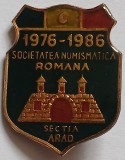Insigna aniversara Societatea numismatica Romana Sectia Arad
