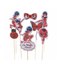 Set 8 toppere Miraculous Ladybug pentru tort 5&ndash;10 cm