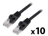 Cablul Patch LANBERG U/UTP 5e 0,5m 26AWG CCA PVC Negru