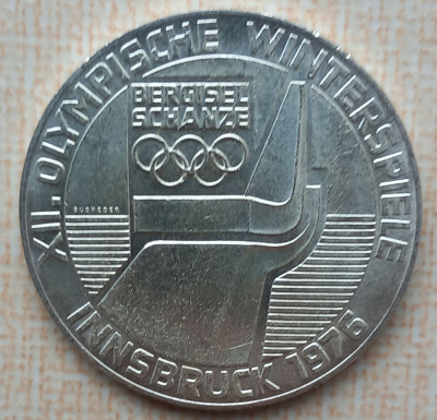 (A379) MONEDA DIN ARGINT AUSTRIA- 100 SCHILLING 1976,JOCURILE OLIMPICE INNSBRUCK foto