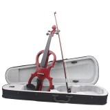 Cumpara ieftin Vioara electrica 4/4, lemn, visiniu