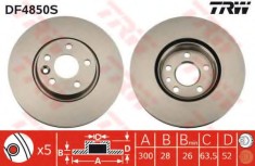 Disc frana FORD S-MAX (WA6) (2006 - 2016) TRW DF4850S