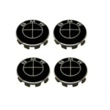 Set 4 Capace Centrale Jante compatibile BMW diametru 68mm model NEGRU